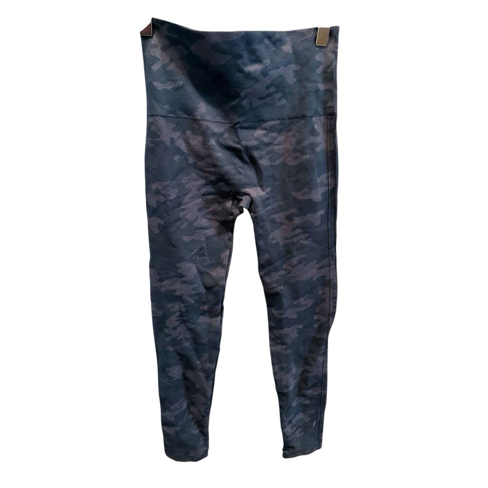 Spanx Gray Camouflage High Rise Look At Me Now Compression Seamless Leggings , S